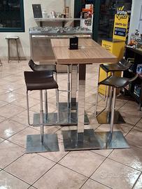 2 tavoli aperitivo con 5 sgabelli