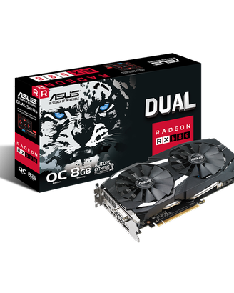 ASUS Dual Radeon RX 580 OC edition 8GB GDDR5