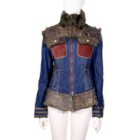 Cappottino sartoriale in denim imbottito. tg. S