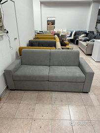 Divano letto con rete elettrosaldata stoffa grigio