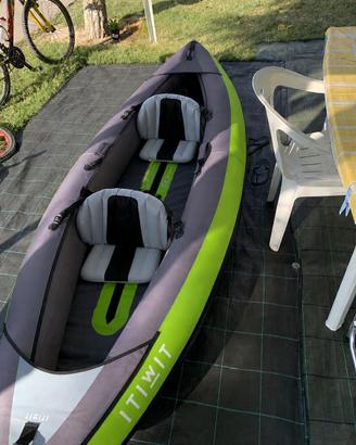 Kayak biposto gonfiabile verde