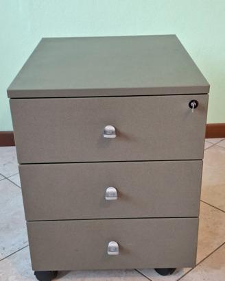 Cassettiera in legno da ufficio su ruote BLUM