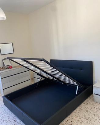 LETTO MATRIMONIALE CONTENITORE DESIGN MODERNO NUOV