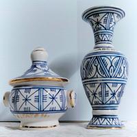 Coppia ceramiche Nabeul Tunisia - Azouz Kharraz
