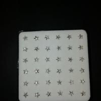 Confezione  36 Orecchini x Naso In Argento 800/925