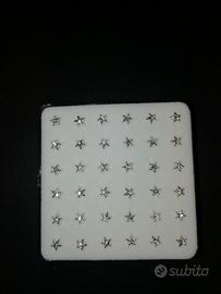 Confezione  36 Orecchini x Naso In Argento 800/925