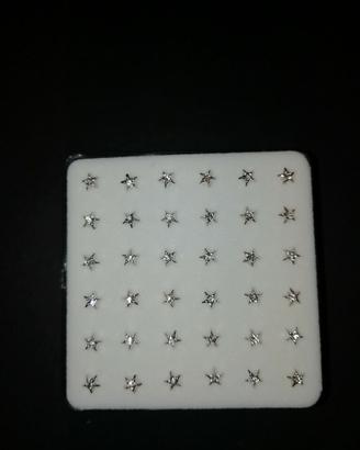 Confezione  36 Orecchini x Naso In Argento 800/925