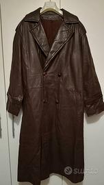 Trench Lungo Vintage in Vera Pelle