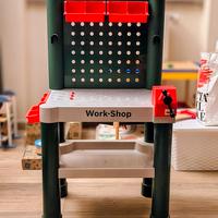 Banco lavoro Klein-Bosch con morsa e contenitori