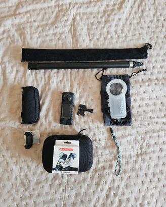 insta360 X4 perfetta con kit subacqueo e sd da 128
