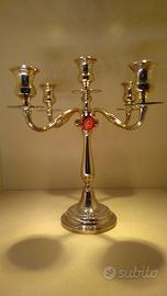 CANDELIERE ARGENTO NUOVO SCHIAVON 5 LUCI