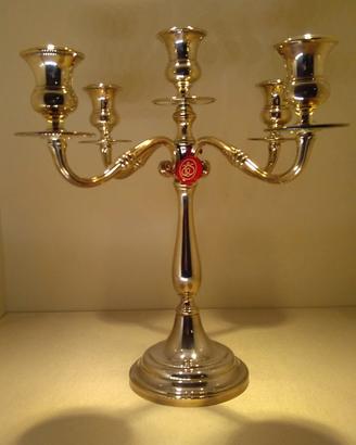 CANDELIERE ARGENTO NUOVO SCHIAVON 5 LUCI