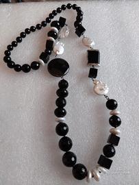 collana perle barocco e pietra dura
