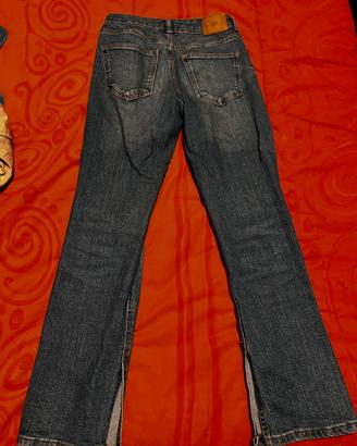 Jeans Zara blu con spacchi laterali