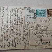 Cartolina Espresso 1942 TERNI-ROMA - Rara Etichett