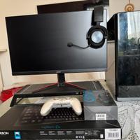 Pc gaming hp megaport + monitor, periferiche, scuf