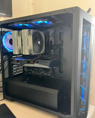 Pc gaming fisso + monitor curvo 27” 75hz philips