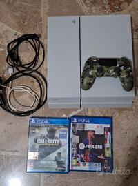 playstation 4 white 500 gb controller e 2 giochi