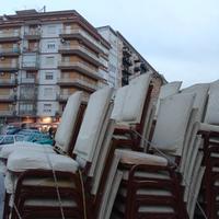 70 sedie con struttura in alluminio 