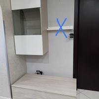 Mobile soggiorno moderno con vetrina pensile