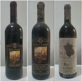 Lotto di 8 bottiglie vini pregiati da collezione