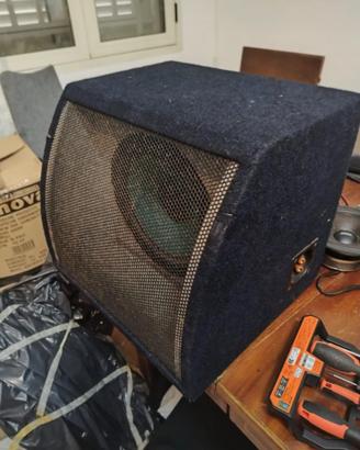 Subwoofer GME Bass 100 250 mm 300W con cassa bass