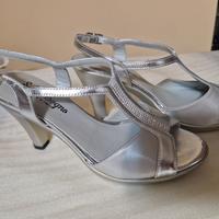 scarpe da donna eleganti colore argento  36