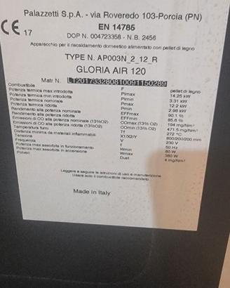 Stufa a pellet palazzetti 14kw