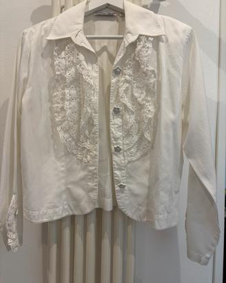 camicia bianca vintage  cotone 100%