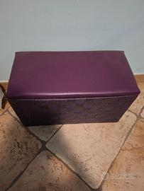 Pouf contenitore viola
