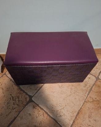 Pouf contenitore viola