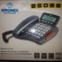Telefono fisso Brondi Bravo 20 per anziani con viv