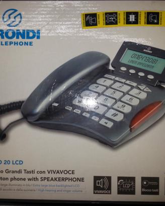 Telefono fisso Brondi Bravo 20 per anziani con viv