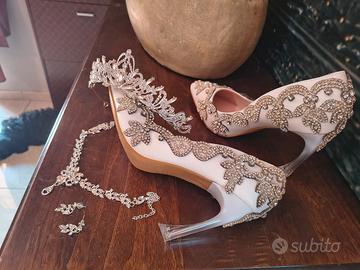 Scarpe da sposa/ cerimonia, numero 39/40