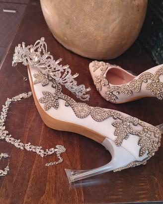 Scarpe da sposa/ cerimonia, numero 39/40