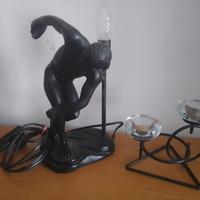 lampada da tavolo e porta candele 