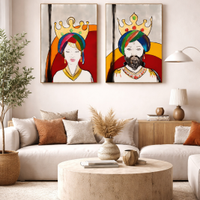 Quadro dipinto Re e Regina