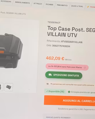bauletto posteriore per quaad
