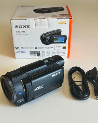 Sony FDR-AX33 4K Handycam Pari al Nuovo
