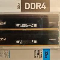 RAM  DDR4 Crucial Pro32GB (2x16GB) 3200MHz - NUOVE
