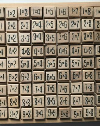 TABELLINA Matematica in Legno X Bambini Giochi Edu