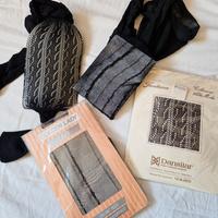 collant neri a rete Golden Lady vintage