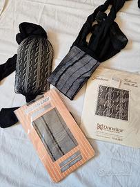 collant neri a rete Golden Lady vintage