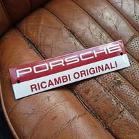 Insegna Smaltata PORSCHE Ricambi Originali Targa
