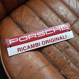 Insegna Smaltata PORSCHE Ricambi Originali Targa