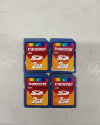 4 memory card SD trascend 
