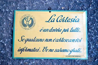 Cartello Poste Anni ’60 “La cortesia è un dovere"