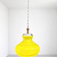 Lampadario vintage opalino limone