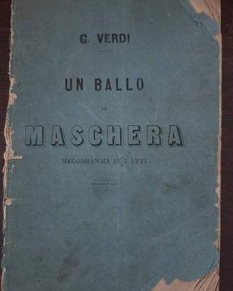 Libretto Un ballo in maschera Verdi Bastia 1875