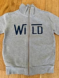 Felpa Grigia con Zip Bambino 5 anni